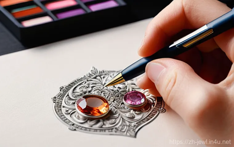 사파이어 쥬얼리의 특성과 관리법 - **A high-angle, candid shot depicting the gentle cleaning of a sapphire necklace.** A person's hands...