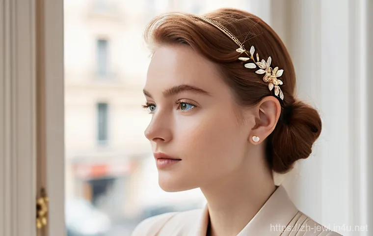 가성비 좋은 헤어 액세서리 추천 - Prompt 1: Effortless Chic with Pearl & Metallic Hair Clips**