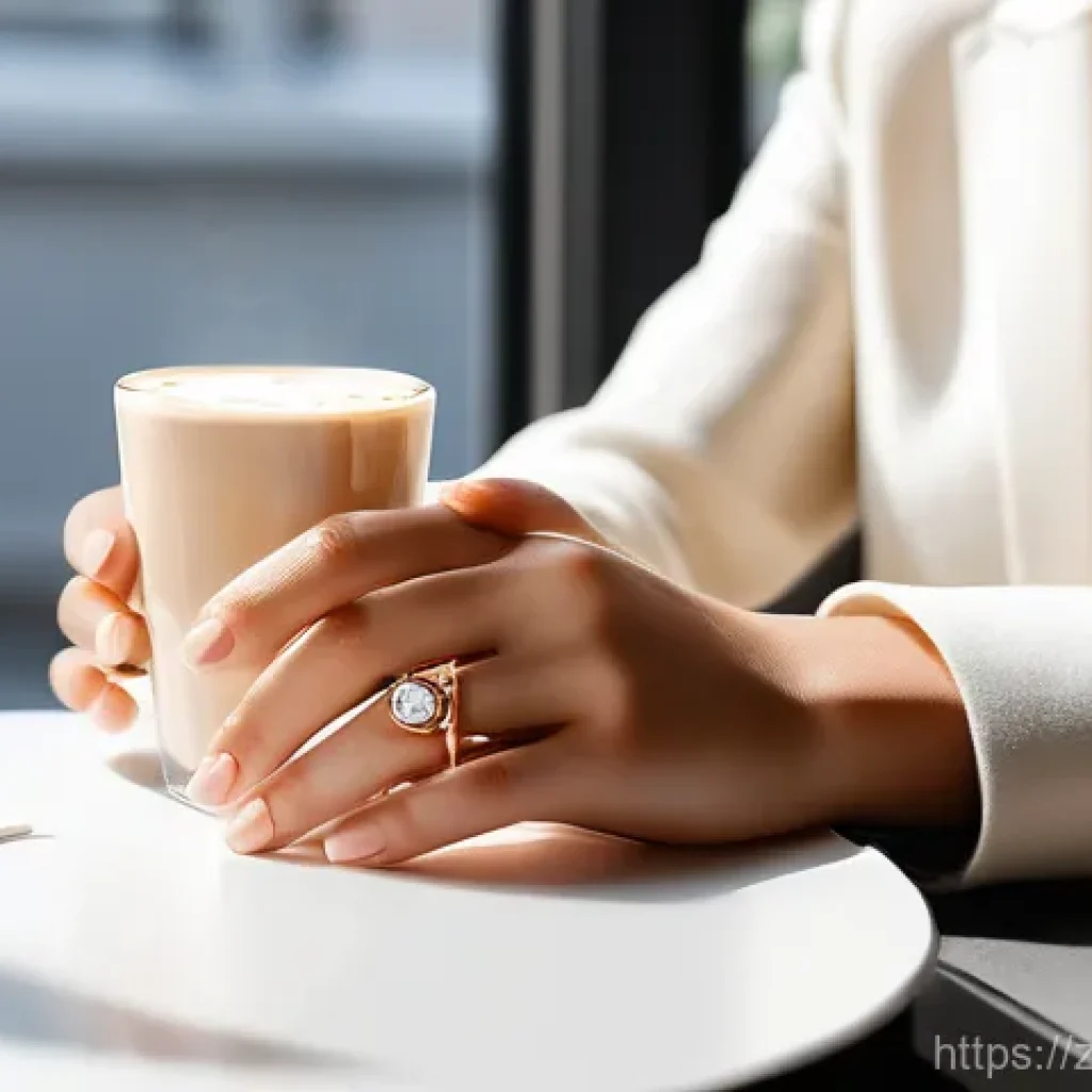 18K 골드 반지의 장점 - **Prompt 1: Versatile Everyday Elegance**
    A chic young woman in her late 20s, with a gentle smil...