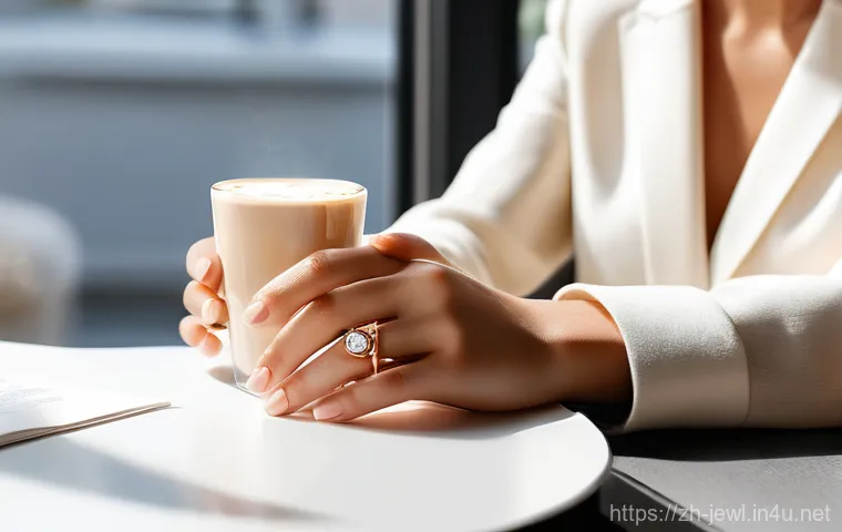 18K 골드 반지의 장점 - **Prompt 1: Versatile Everyday Elegance**
    A chic young woman in her late 20s, with a gentle smil...