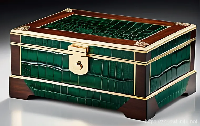 럭셔리 쥬얼리 보관함 추천 - Image Prompt 1: The Elegance of Artisanal Materials**