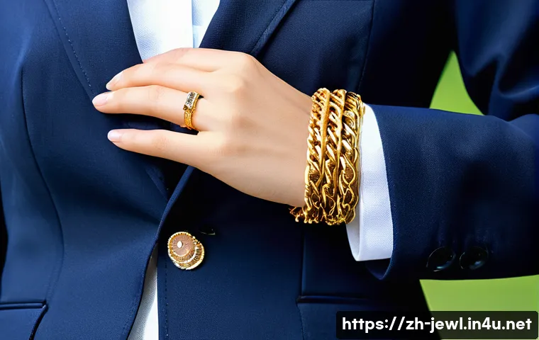 골드 체인과 실크 리본 조합 관련 이미지 1