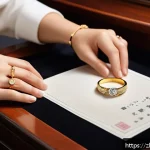 명품 쥬얼리 리세일 가이드 - A close-up scene of a professional jeweler&rsquo;s workspace focused on authenticating second-hand jewelry...